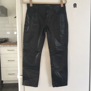 Real leather graham and spencer pants